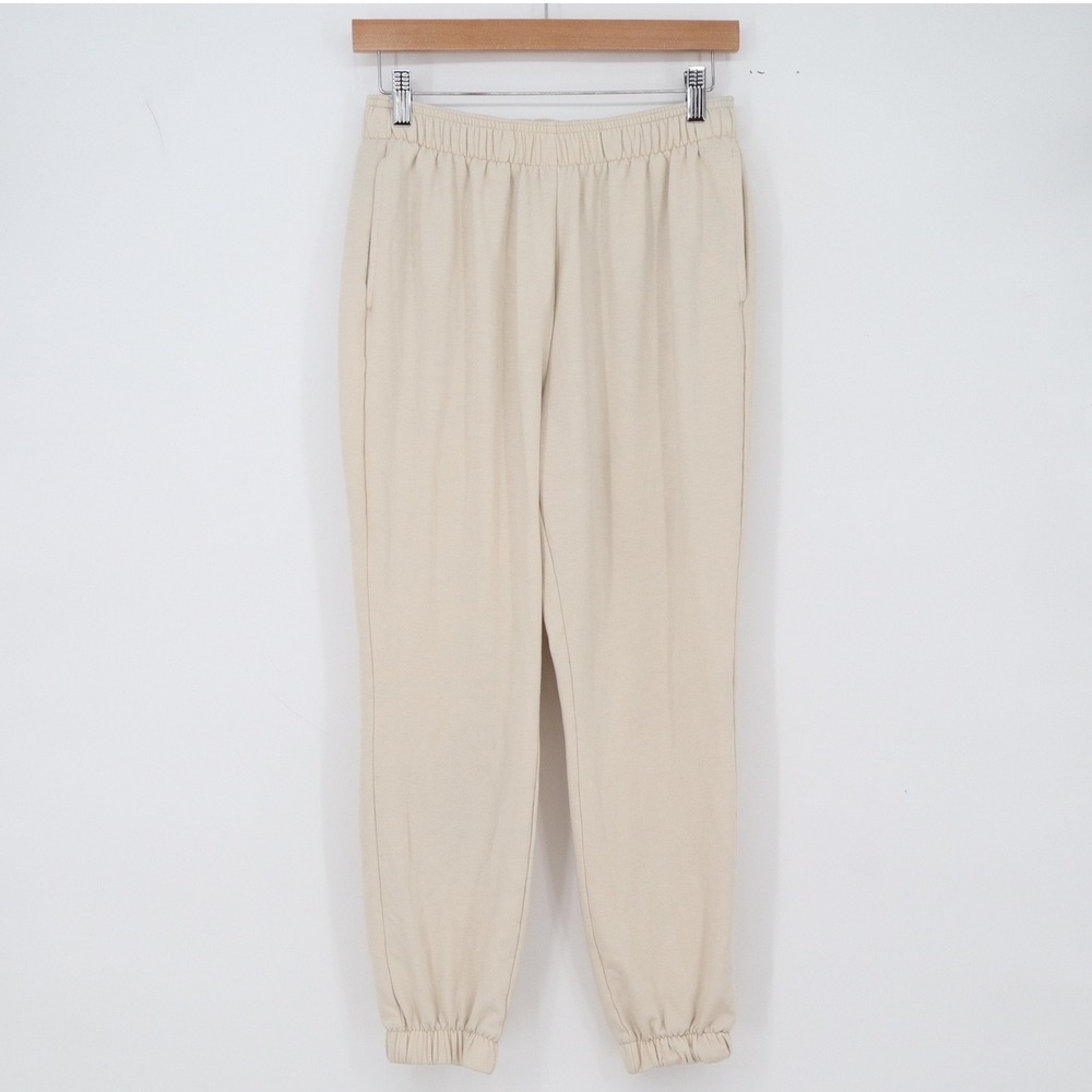 DSG Joggers Women M Beige Elastic Waist Pockets Athletic Excellent